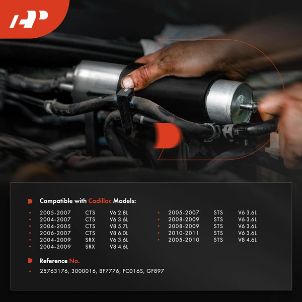 Engine Fuel Filter for Cadillac SRX 2004-2009 CTS 2004-2007 STS 2005-2011 GAS