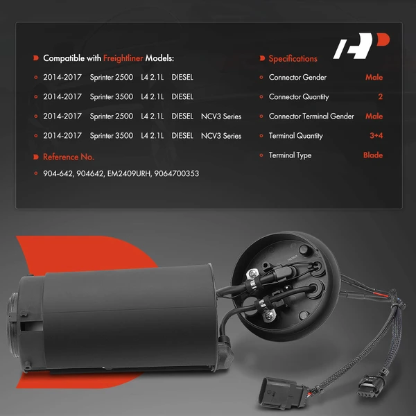 Diesel Exhaust Fluid (DEF) Heater for Mercedes-Benz Freightliner Sprinter 2500
