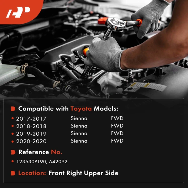 1-Pc Torque Strut Mount Front Right Upper A-Premium APEM1628