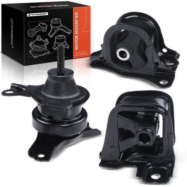 1998-1999 Honda Accord 3-Pc Engine Mount and Transmission Mount Kit Front A-Premium APEM003