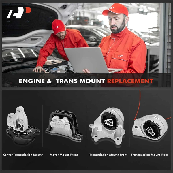 4-Pc Engine Mount and Transmission Mount Kit Front & Rear A-Premium APEM206