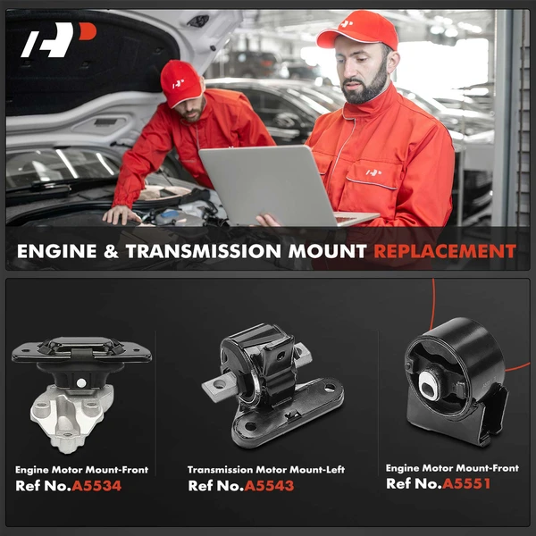 3-Pc Engine Mount and Transmission Mount Kit Front A-Premium APEM380