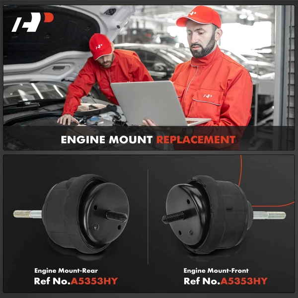 2-Pc Engine Mount, Front & Rear, A-Premium APEM388