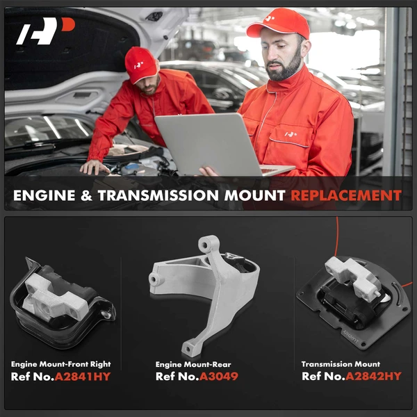 3-Pc Engine Mount and Transmission Mount Kit Front & Rear A-Premium APEM389