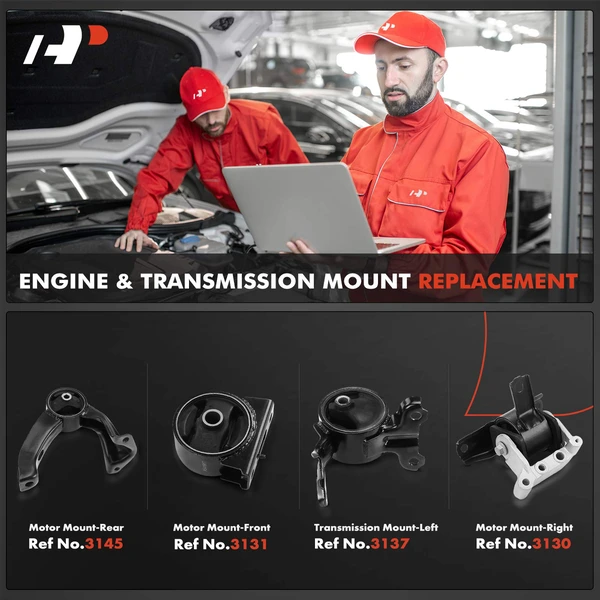 4-Pc Engine Mount and Transmission Mount Kit Front & Rear A-Premium APEM399