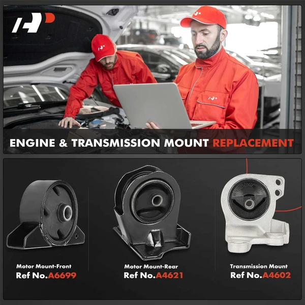 3-Pc Engine Mount and Transmission Mount Kit Front & Rear A-Premium APEM411