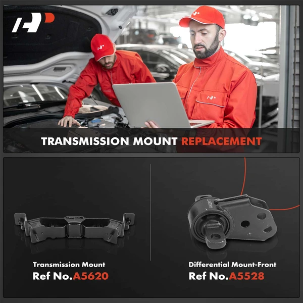 2-Pc Differential Mount + Transmission Mount, Front, A-Premium APEM416