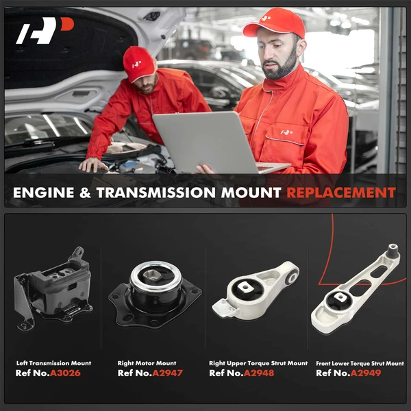 4-Pc Engine Mount and Transmission Mount Kit Left & Right A-Premium APEM982