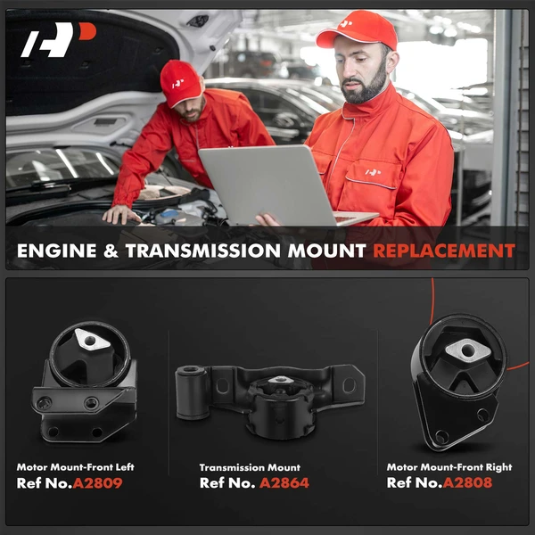 3-Pc Engine Mount and Transmission Mount Kit Front Left & Front Right A-Premium APEM987