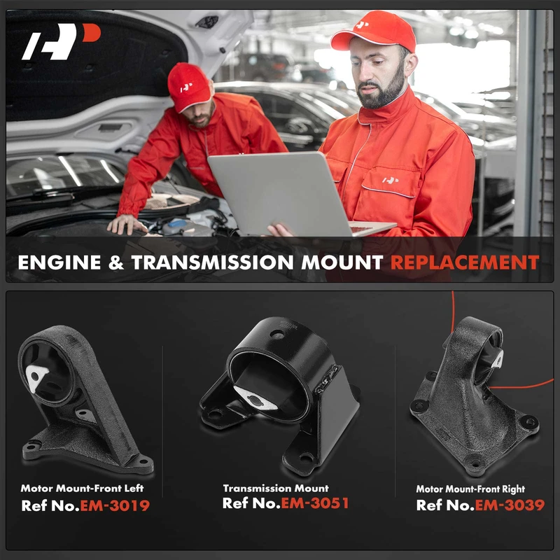 3-Pc Motor Mount + Transmission Mount, Front, A-Premium APEM993