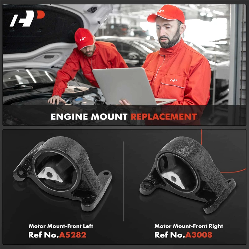 2-Pc Motor Mount, Front Left & Right, A-Premium APEM994