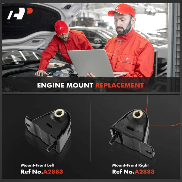 2-Pc Motor Mount, Front Left & Right, A-Premium APEM996