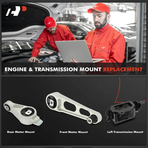3-Pc Motor Mount + Transmission Mount, Front & Rear & Left, A-Premium APEM1145
