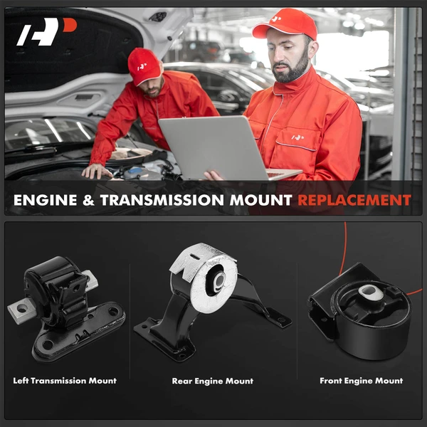 3-Pc Engine Mount and Transmission Mount Kit Front & Rear & Left A-Premium APEM1260