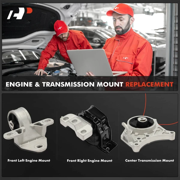 3-Pc Engine Mount + Center Transmission Mount, A-Premium APEM1262