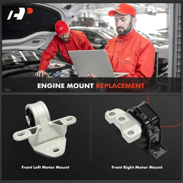 2-Pc Motor Mount Front Left & Front Right A-Premium APEM1263