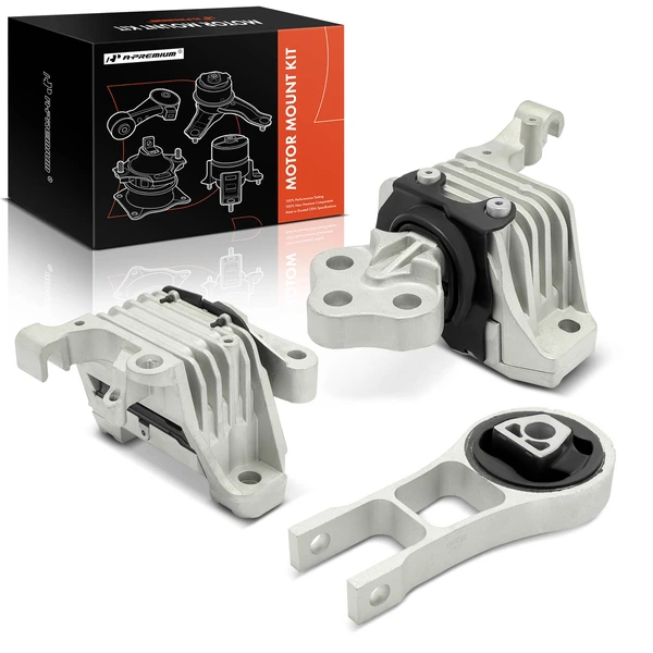 3-Pc Transmission Mount + Engine Mount + Engine Shock Mount, A-Premium APEM1273