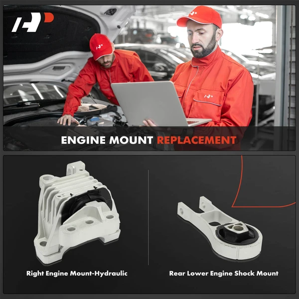 2-Pc Engine Mount + Engine Shock Mount, A-Premium APEM1274