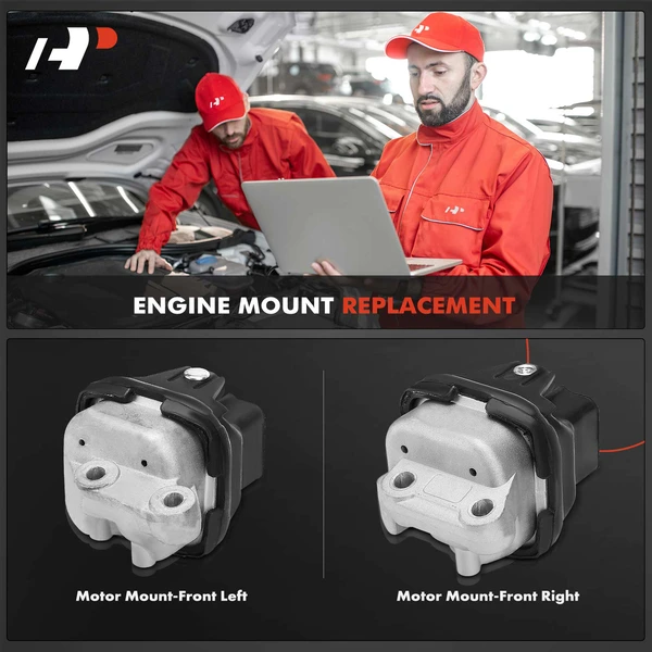 2-Pc Motor Mount Front Left & Front Right A-Premium APEM1276