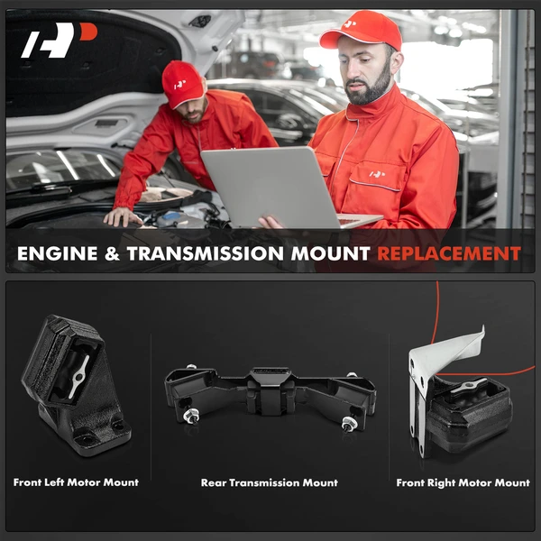 3-Pc Motor Mount + Transmission Mount, A-Premium APEM1283