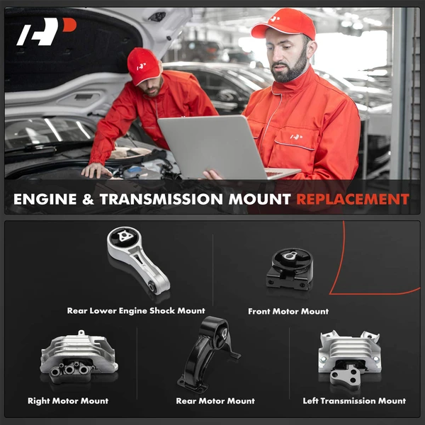 5-Pc Motor Mount + Transmission Mount + Engine Shock Mount, A-Premium APEM1287