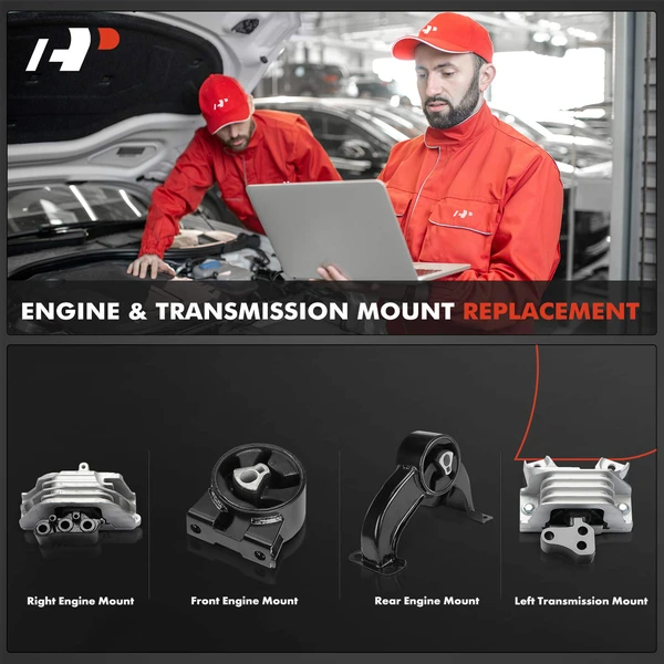 4-Pc Engine Mount and Transmission Mount Kit Front & Rear & Left & Right A-Premium APEM1288