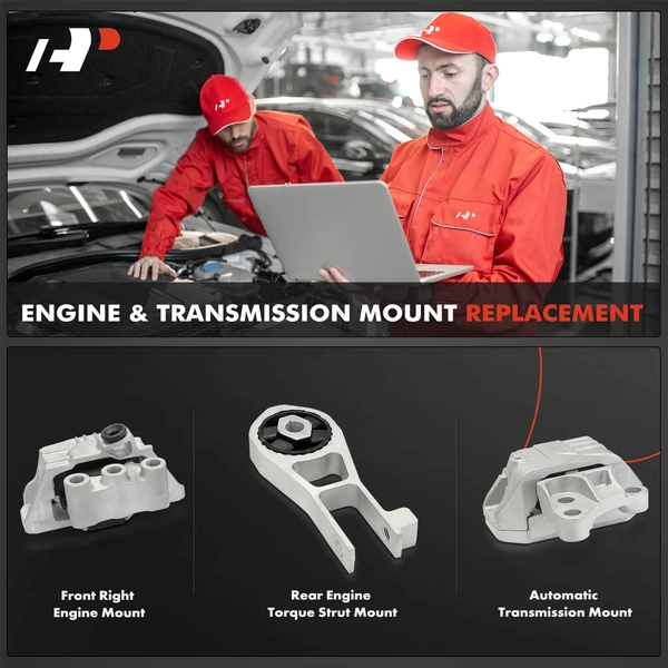 3-Pc Engine Motor + Torque Strut + Automatic Transmission Mount, A-Premium APEM1517