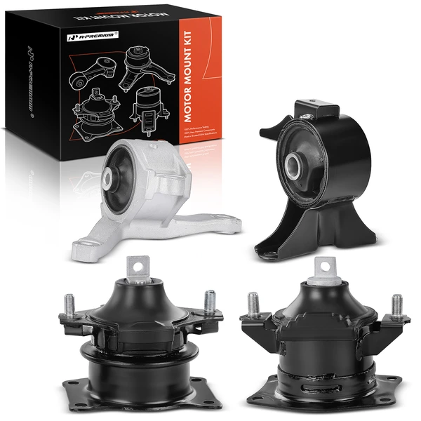 2007-2009 Acura MDX 4-Pc Engine Mount and Transmission Mount Kit Front & Rear A-Premium APEM224