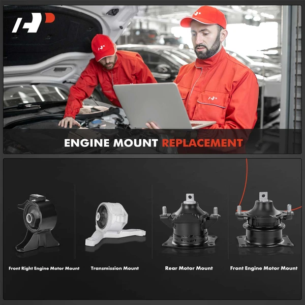 4-Pc Engine Mount and Transmission Mount Kit Front & Rear A-Premium APEM224