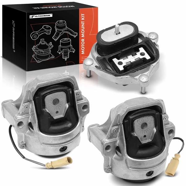 2010-2017 Audi A5 Quattro 3-Pc Engine Mount and Transmission Mount Kit Front Left & Right A-Premium APEM296