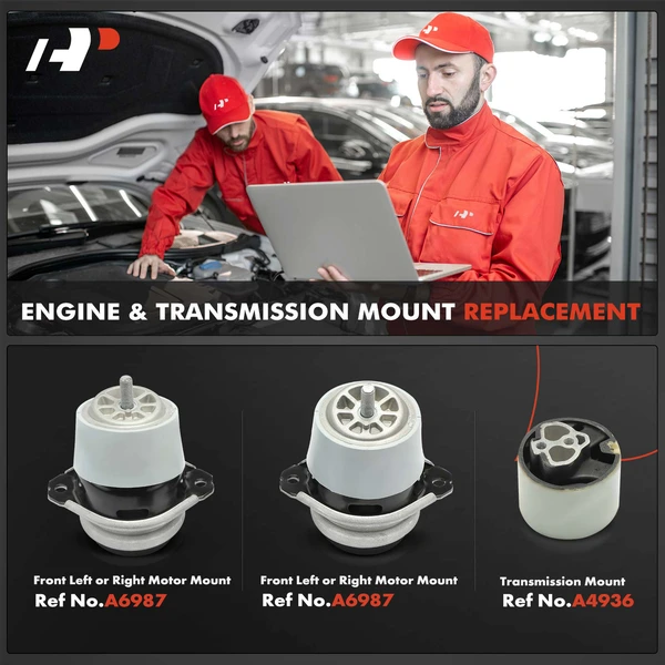 3-Pc Engine Mount and Transmission Mount Kit Front A-Premium APEM298