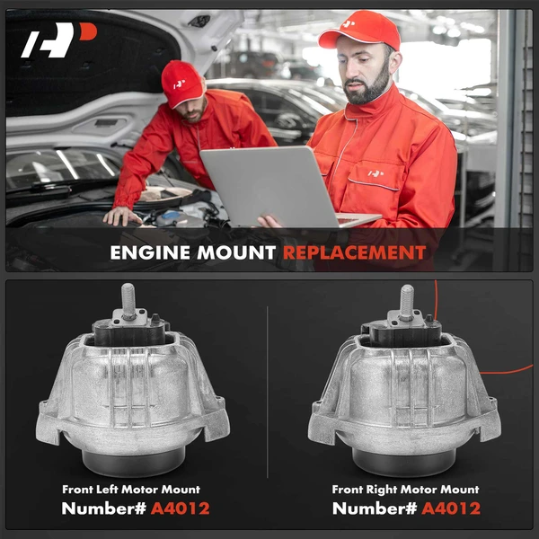 2-Pc Motor Mount Front Left & Front Right A-Premium APEM150