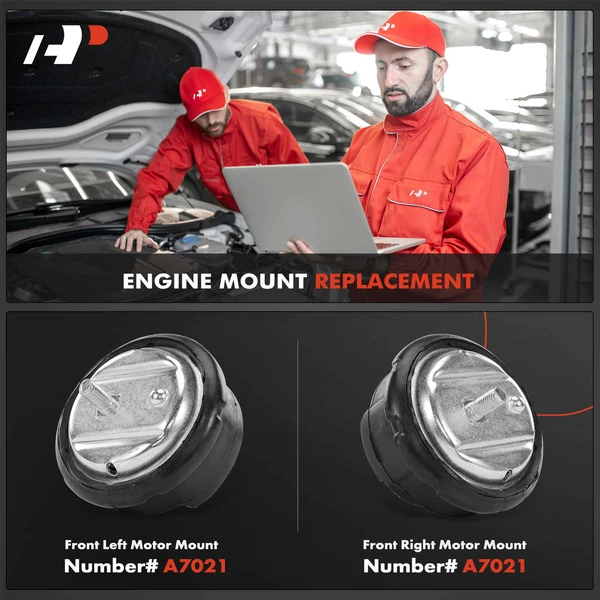 2-Pc Motor Mount, Front, A-Premium APEM151