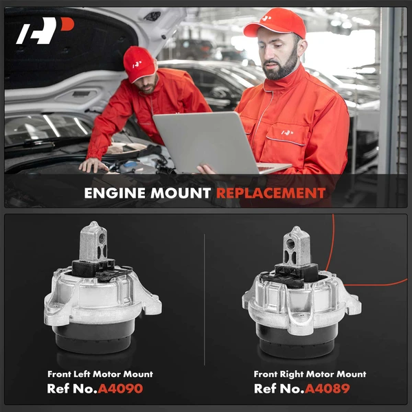 2-Pc Motor Mount Front Left & Front Right A-Premium APEM247