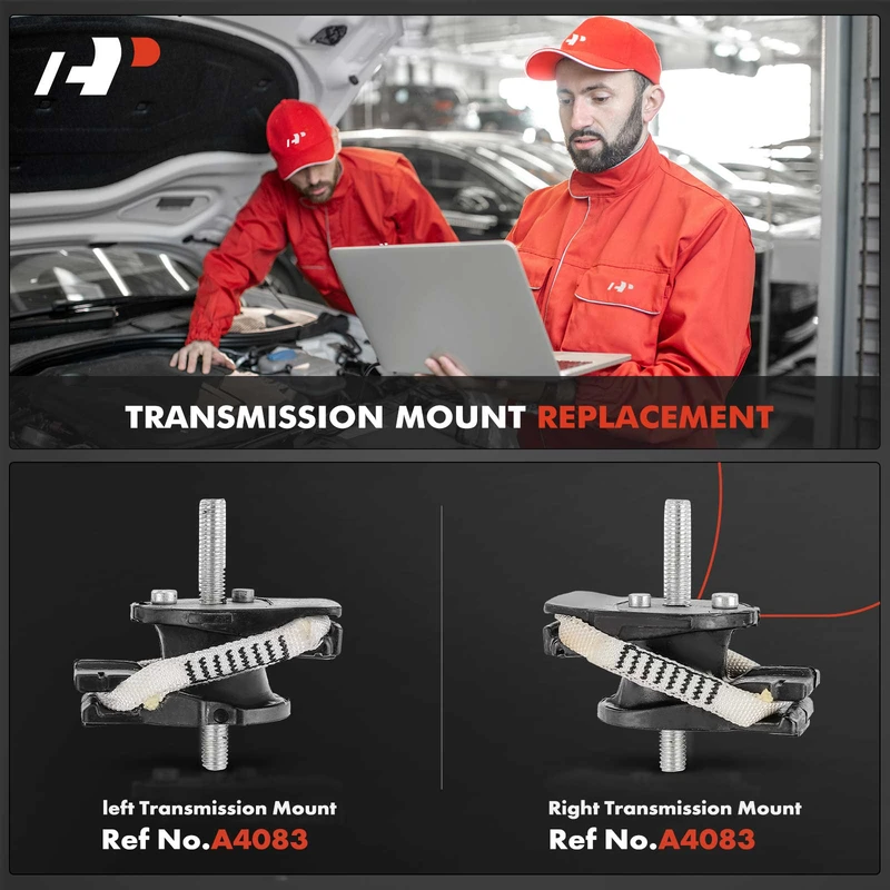 2-Pc Transmission Mount, Left & Right, A-Premium APEM249