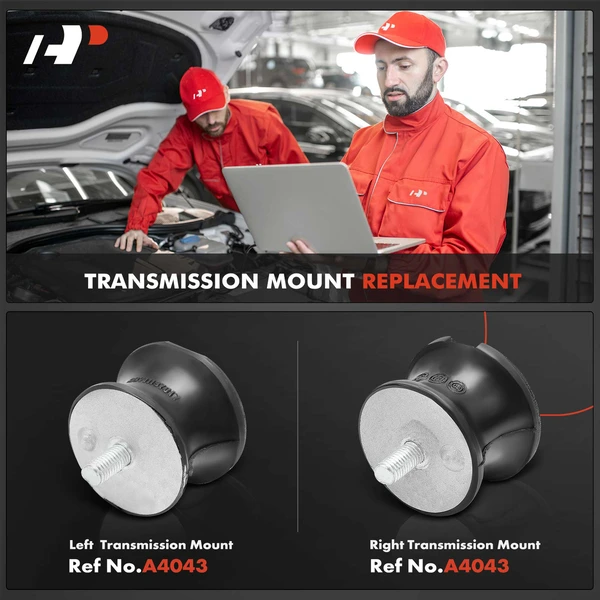 2-Pc Transmission Mount, Left & Right, A-Premium APEM250