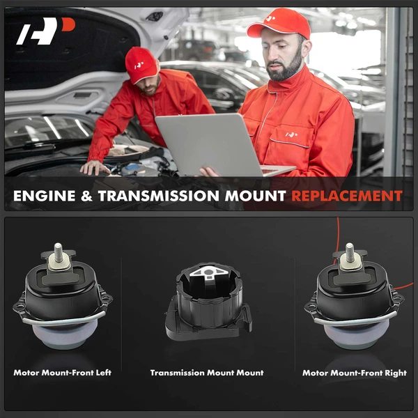 3-Pc Engine Mount and Transmission Mount Kit Front Left & Front Right A-Premium APEM299