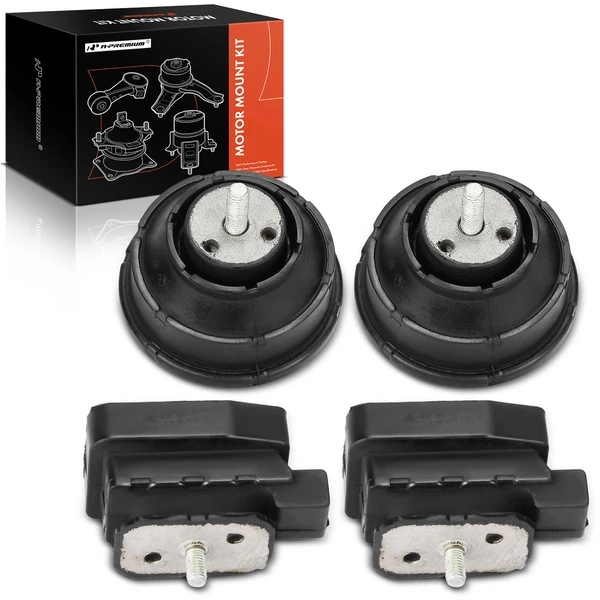 2008-2013 BMW M3 4-Pc Engine Mount and Transmission Mount Kit Front Left & Front Right A-Premium APEM373