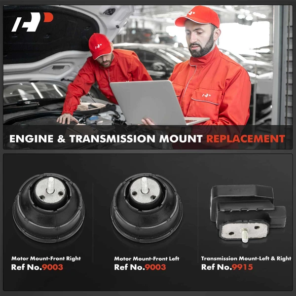 4-Pc Engine Mount and Transmission Mount Kit Front Left & Front Right A-Premium APEM373