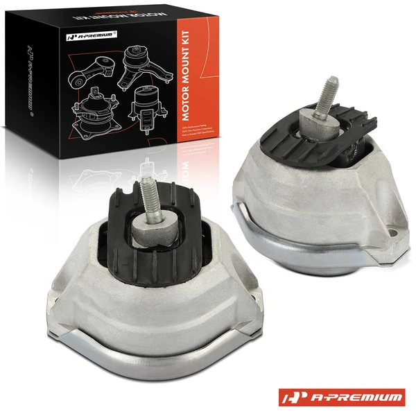 2009-2010 BMW 528i xDrive 2-Pc Engine Motor Mount Front Left & Front Right A-Premium APEM1194