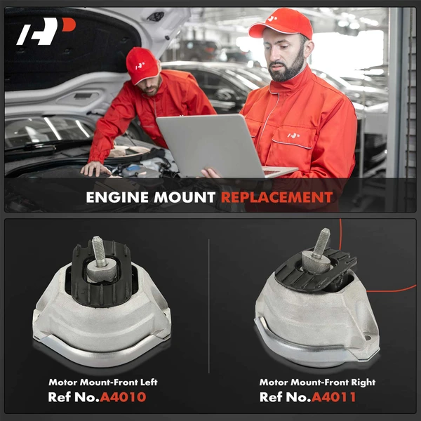 2-Pc Engine Motor Mount Front Left & Front Right A-Premium APEM1194