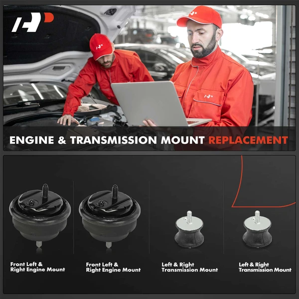 4-Pc Engine Mount and Transmission Mount Kit Left & Right & Front A-Premium APEM1252