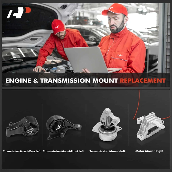 4-Pc Engine Mount and Transmission Mount Kit Left & Right A-Premium APEM287