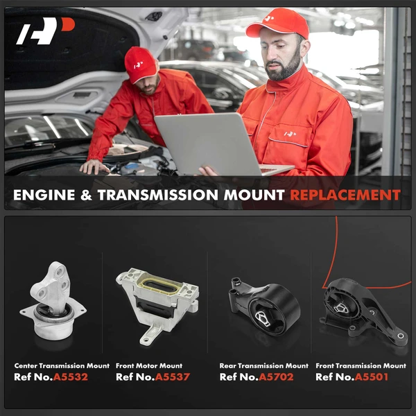 4-Pc Engine Mount and Transmission Mount Kit Front & Rear A-Premium APEM288