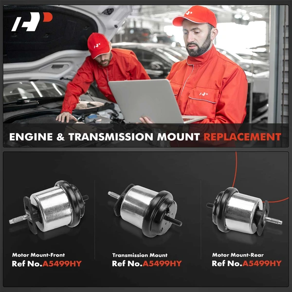 3-Pc Engine Mount and Transmission Mount Kit Front & Rear A-Premium APEM478