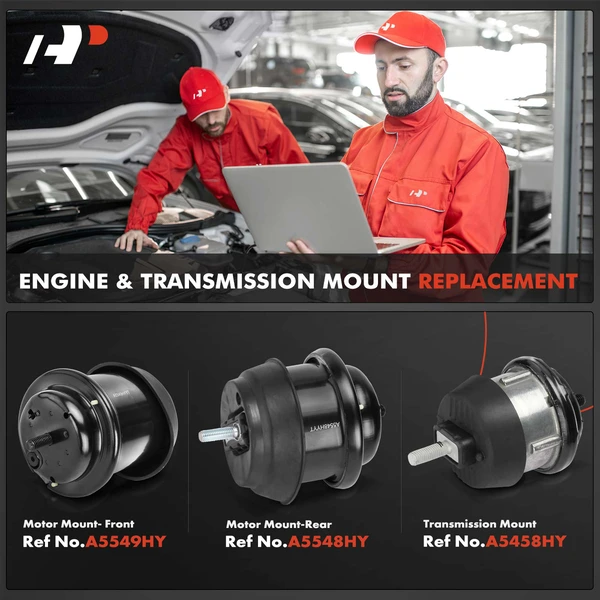 3-Pc Engine Mount and Transmission Mount Kit Front & Rear A-Premium APEM481