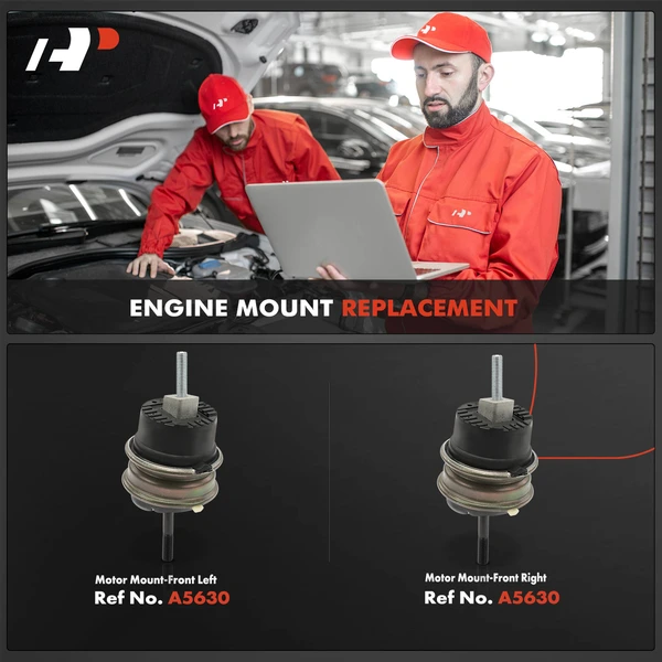 2-Pc Motor Mount, Front Left & Right, A-Premium APEM487