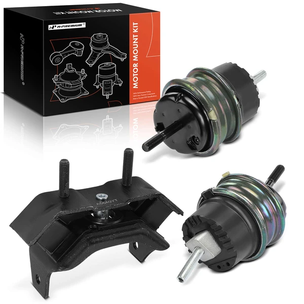 3-Pc Engine Mount and Transmission Mount Kit Front & Rear A-Premium APEM488