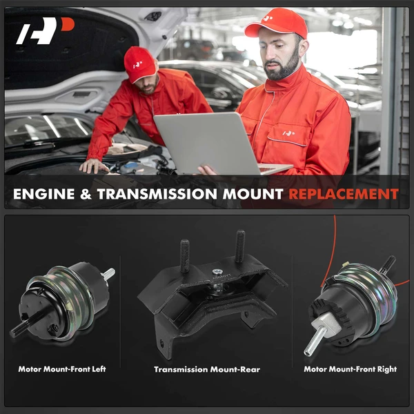 3-Pc Engine Mount and Transmission Mount Kit Front & Rear A-Premium APEM488