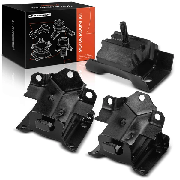 2003-2006 GMC Sierra 1500 3-Pc Engine Mount and Transmission Mount Kit Front Left & Front Right A-Premium APEM490